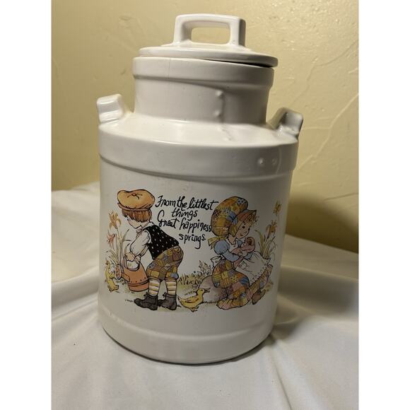 Vtg McCoy Cookie Jar Biscuit "From the littlest things Great happiness springs" - Picture 1 of 6